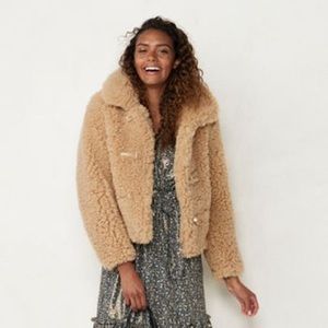Lauren Conrad Tan Teddy Coat